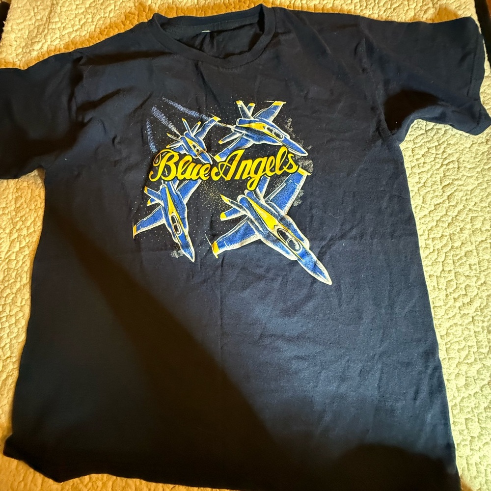 Blue Angels Navy Military Cotton Tee Big Boys Air Planes Air Show